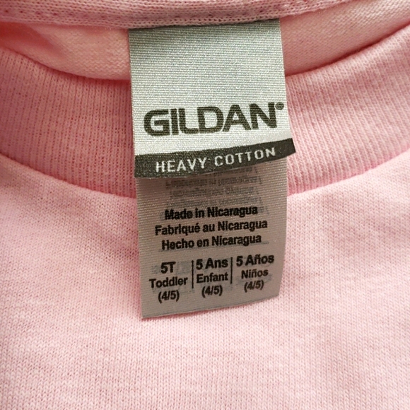Pink Gildan 5T Shirt - Picture 2 of 3